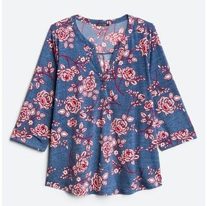 PAPERMOON

Clementa Split Neck Textured Knit Top